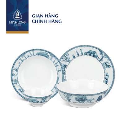 Bộ Chén Dĩa Sứ Cao Cấp Minh Long - Jasmine - Thôn dã