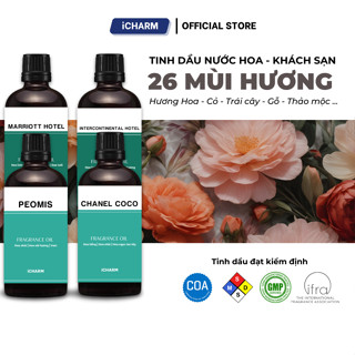 Tinh dầu xông phòng, thơm phòng hương nước hoa, khách sạn 50ml, 100ml iCHARM khuếch tán phòng, spa