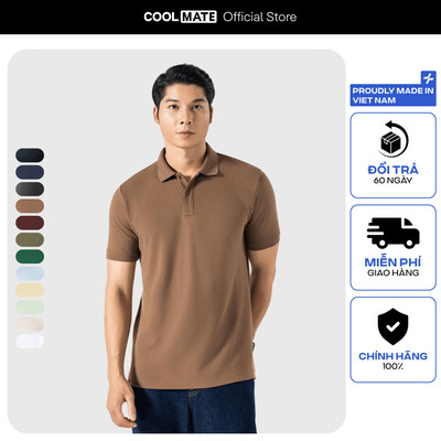 [MUA 2 GIẢM 5%]Áo Polo Pique Basic Cotton 100% Ready To Wear Coolmate Livestream