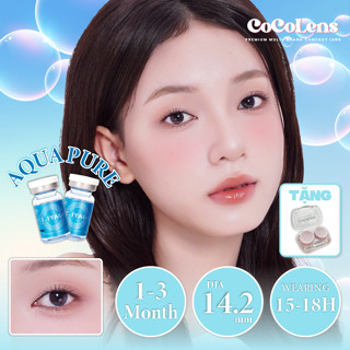  Kính Áp Tròng Trong Suốt Lệch Độ Hàn Quốc EYE IYAGI LENS AQUA PURE 1.00 - 8.00 Độ Cận 