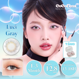  Kính Áp Tròng Hàn Quốc Lệch Độ Màu Xám Tây Tự Nhiên EYE IYAGI LUCI GRAY 0.00 - 8.00 Độ Cận 