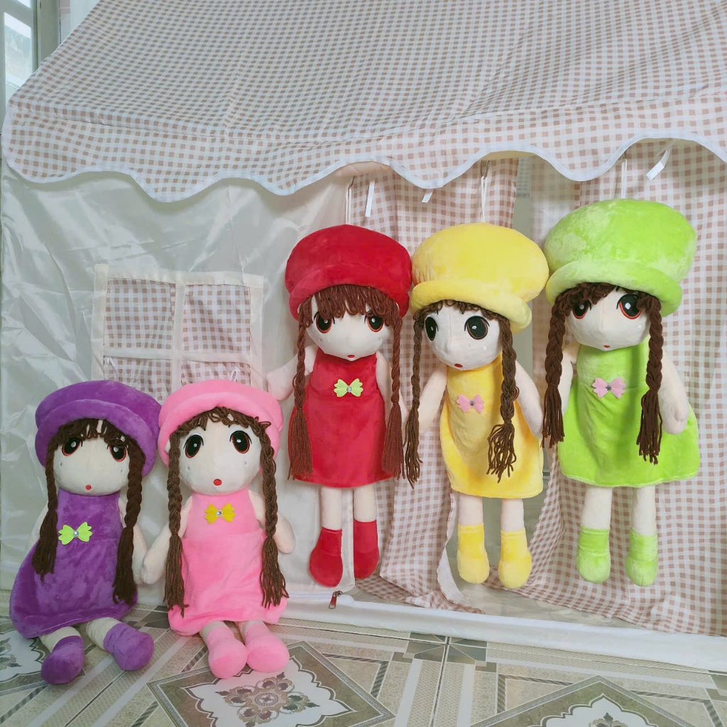 [TẶNG BÚP BÊ NHỎ] BÚP BÊ NHỒI BÔNG XINH 60CM BÚP BÊ CHIBI ĐÁNG YÊU