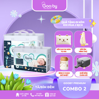 Combo 2 bịch Bỉm quần Đêm Gooby - Chuyên gia bỉm đêm, chống tràn đến 12h, size M/L/XL/XXL cho bé từ 6kg - 24kg