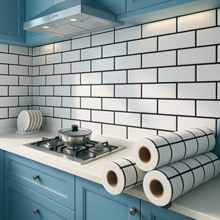 (Cuộn 3m x 0.6m) Giấy Dán Bếp Tráng Nhôm Cách Nhiệt, Cuộn Decal Dán Tường Chống Dầu Mỡ Dễ Lau Chùi