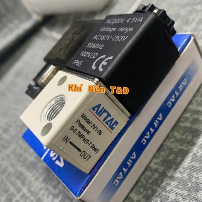 Van Điện Từ Khí Nén AIRTAC 3V1-06 Loại A (Van Khí Nén 3/2)