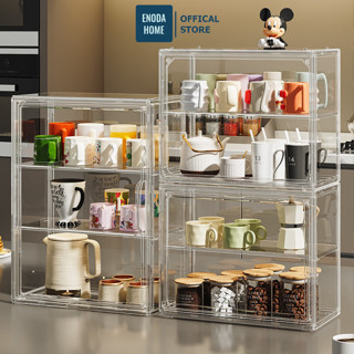 Hộp Trong Suốt Đựng Cốc Chén ENODA HOME, Hộp Nhựa Mica Bảo Quản Trưng Bày Cốc Chén HTS021