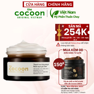 Thạch hoa hồng dưỡng ẩm cocoon 30ml (kem dưỡng ẩm) - Mỹ phẩm thuần chay Việt Nam