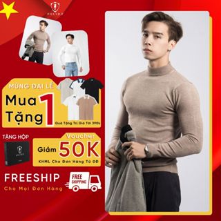 Áo Len Nam Cổ Lọ 3 Phân Polido Dài Tay Dày Dặn Mềm Mịn Kiểu Dáng Công Sở Phong Cách Hàn Quốc Sweater