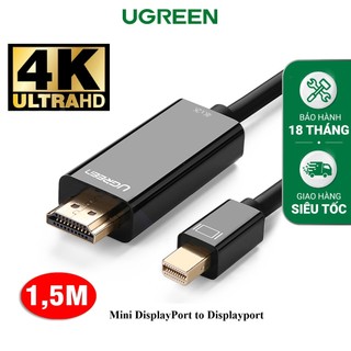 Cáp chuyển mini displayport to hdmi 1.5m 4k ugreen 20848 - hàng chính hãng