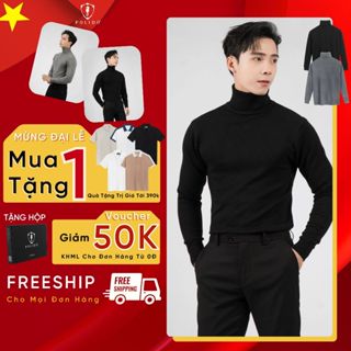 Áo Len Nam Cổ Lọ Hàn Quốc Polido Tay Dài Thời Trang Nam Chất Liệu Len Mềm Mịn Ấm Áp Phong Cách Hàn Quốc