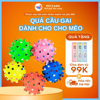 { 5 QUẢ } Quả Bóng Gai Đồ Chơi Cho Thú Cưng Có Tiếng Kêu - Bóng Gặm Cao Su Làm Sạch Răng PETCARESHOP