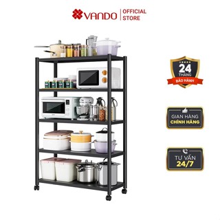 Giá Kệ Để Đồ Nhà Bếp Đa Năng Inox Chính Hãng Phủ 6 Lớp Sơn Đen Tĩnh Điện Cao Cấp 3 4 5 Tầng