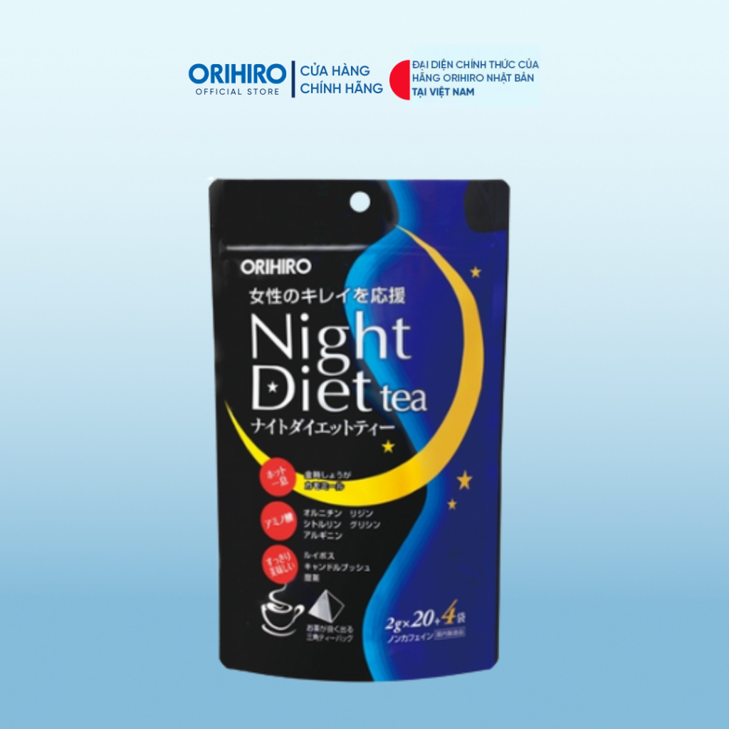 Trà giảm cân Night Diet Tea Orihiro 20 gói/túi và 24 gói/túi