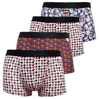 Combo 4 Quần Sịp Đùi Nam vải thun lạnh họa tiết hoạt hình - CITYMEN