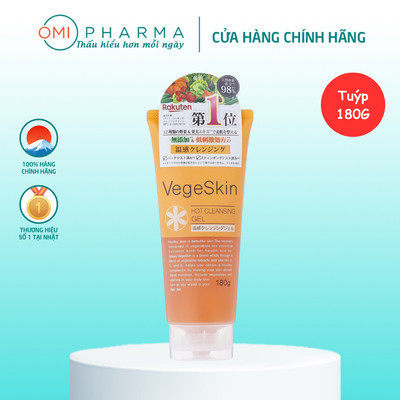 Gel Tẩy Trang Nóng Làm Sạch Sâu Chiết Xuất Rau Củ Vegeskin Nhật Bản (Tuýp 180G)