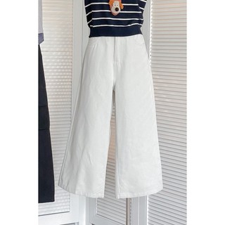  LENCLOTHING Quần dài nữ 13149 - quần kaki 9 tấc trơn xám 