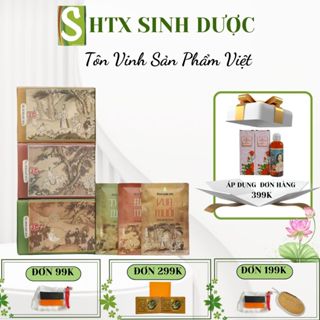 Hộp 10 Gói Muối Ngâm Chân HTX Sinh Dược Độc Mộc, Vua Muối, Thảo Dược SD43