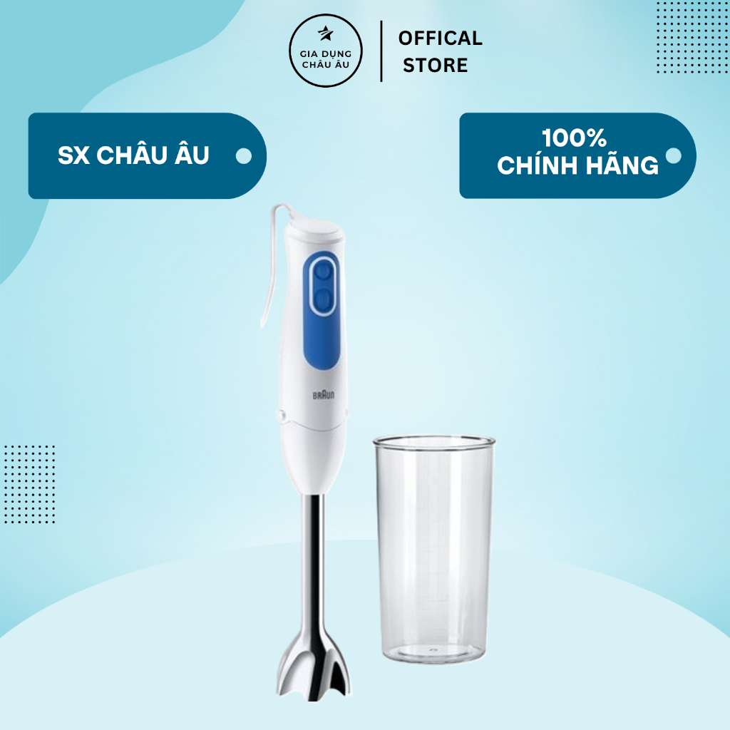 [CHÍNH HÃNG] Máy xay cầm tay Braun MQ3000+ Smoothie đầu xay inox - Công suất 700W - Bảo hành 1 đổi 1