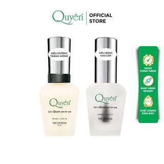  Combo Sơn Móng Tay Siêu Dưỡng Trắng Bóng Cao Cấp Cho Nails Mỹ Phẩm Quyên 16ml - TẶNG NƯỚC RỬA MÓNG 