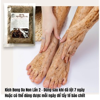 Bột Tắm Kích Bong Da Non Lần 2 - Muối khoáng tẩy tế bào da chết cafe (có thể dùng hằng ngày)
