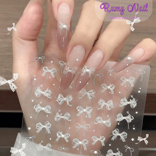 Sticker dán móng, sticker nơ nổi 5D, miếng dán móng tay 5D nail sticker nơ MJ123-124 traffic