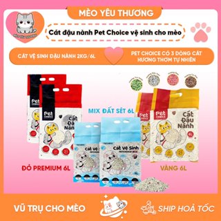 Cát đậu nành Pet Choice 2kg/6L – Cát vệ sinh hữu cơ cho mèo, thấm hút và vón cực tốt, khá ít bụi