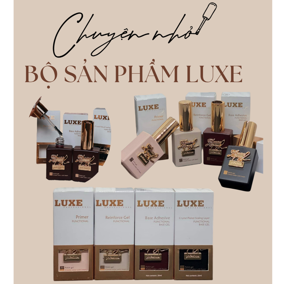 Luxe Bộ Sản Phẩm Bóng Và Liên kết, Cứng Móng, Kiềm Dầu Cao Cấp Thế Hệ 2 Của Ouboli