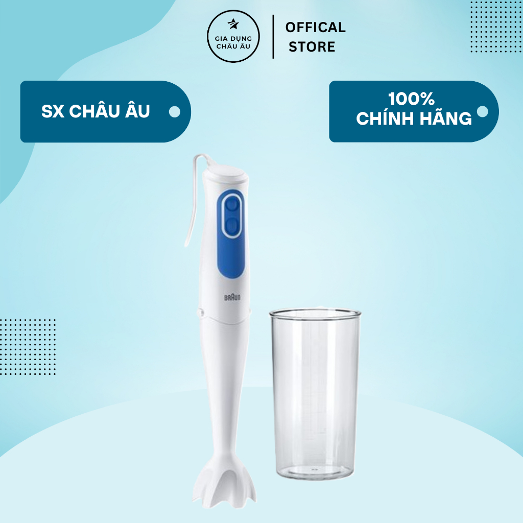 [CHÍNH HÃNG]Máy xay cầm tay Braun MQ3000 Smoothie (đầu nhựa) - 700W - Bảo hành 1 đổi 1 trong vòng 24