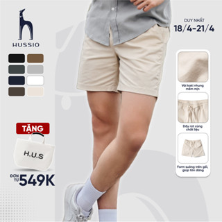 Quần Short nam vải Kaki nhung cao cấp, trẻ trung, lịch lãm, chuẩn form - HUSSIO