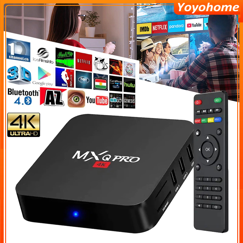[🚚 Free shipping] Android TV Box MXQ PRO 4K bản 8G+128GB Tiếng Việt Wifi 5G, Android tivi box 16G+25