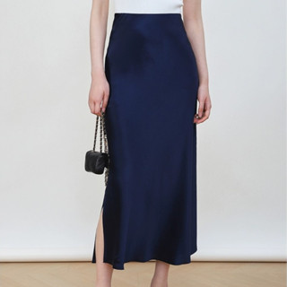  Chân váy suông xẻ tà chất liệu Lụa thiết kế Liola 