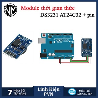 Module thời gian thực DS3231 + ROM AT24C02 KÈM PIN