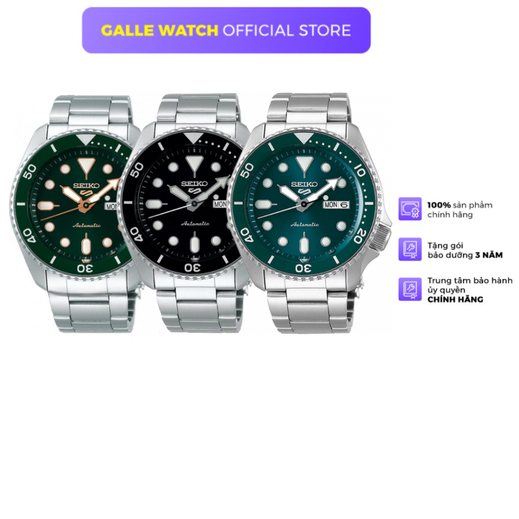 Đồng hồ cơ nam Seiko Watch SRPD phong cách thể thao, chống nước 10ATM, dây thép cao cấp, chính hãng