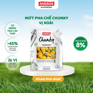 Mứt Pha Chế Xoài - Có miếng trái cây thật - Nguyên liệu pha chế - ANDROS CHUNKY - 1kg