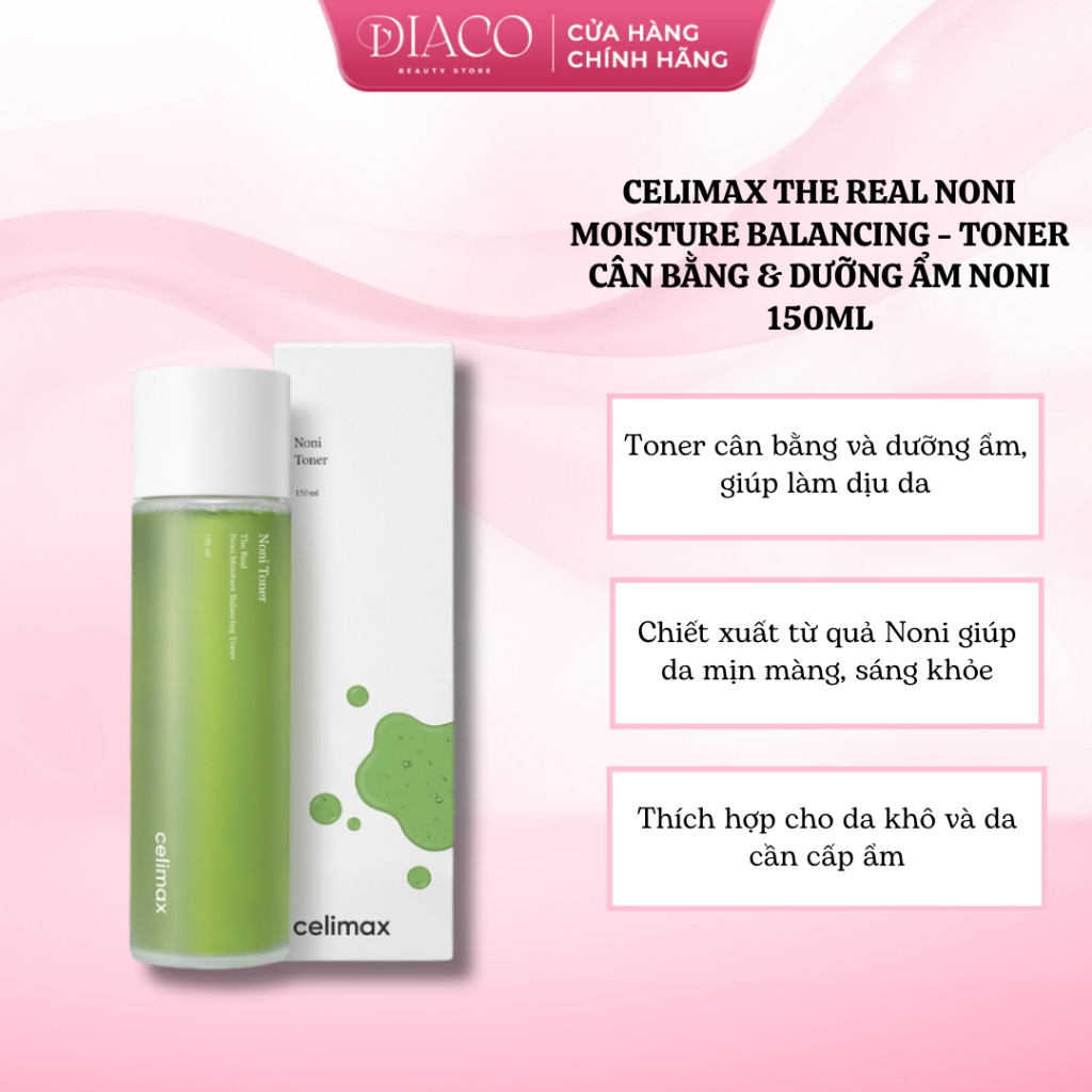 CELIMAX THE REAL NONI MOISTURE BALANCING - TONER CÂN BẰNG & DƯỠNG ẨM NONI - 150ML