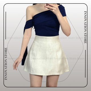 Chân Váy Chữ A, Chân Váy Tafta Dáng Phồng Cạp Cao Có Lót Trong, Màu Đen Trắng, Thiết Kế Sang Chảnh, Tôn Dáng TA-8851