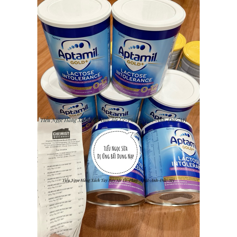 Sữa Aptamil Free Lactose Úc cho bé tiêu chảy, bất dung nạp Lactose 900gr