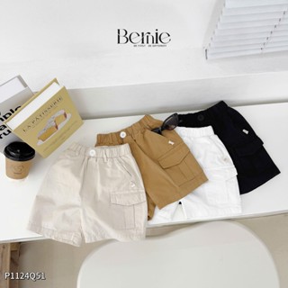 Quần kaki lửng cho bé trai quần ngố short kaki màu trắng đen màu be 1 đến 6 tuổi BERNIE P1124Q51