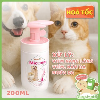 [ VEMEDIM MICONA 200ML ] Sữa tắm chó mèo ngừa nấm, viêm da, chấm đỏ, lác.