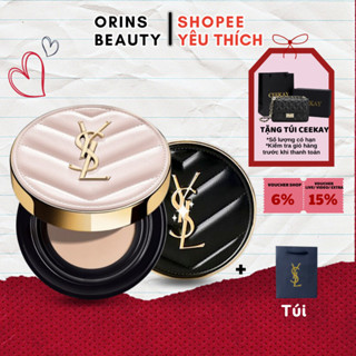 Phấn Nước Cushion YSL  Touche Eclat Glow Pact Cushion High Cover Mesh Foundation Vỏ Đen Vỏ Hông Kiềm Dầu Che Phủ Tốt