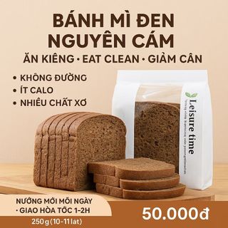  Bánh Mì Đen Lúa Mạch Nguyên Cám Không Đường Dinh Dưỡng Ăn Kiêng Giảm Cân Healthy 