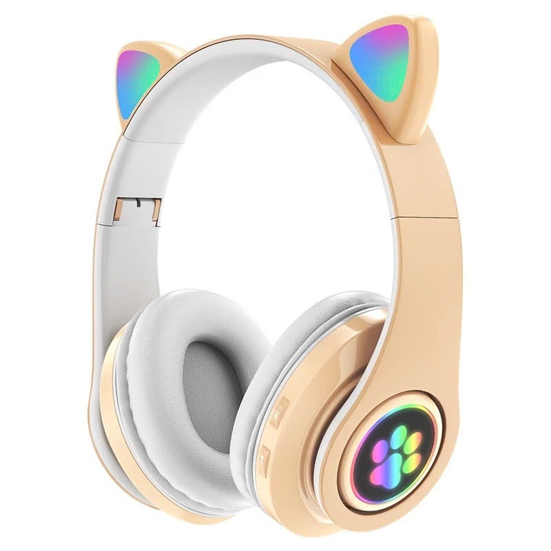 Tai nghe Bluetooth CATS HXZ-B39 có hộp - Tai nghe Mèo chụp tai LED đổi màu, âm thanh chất lượng