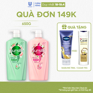 Dầu gội Sunsilk Natural Dưỡng Ngăn Gãy Rụng và Mềm Mượt Tỏa Hương 650g
