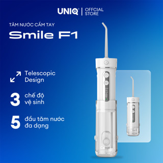 Tăm nước cầm tay CRENOT Smile F1 mini động cơ Nhật Bản cao cấp máy vệ sinh răng miệng xịt rửa làm sạch kẽ niềng