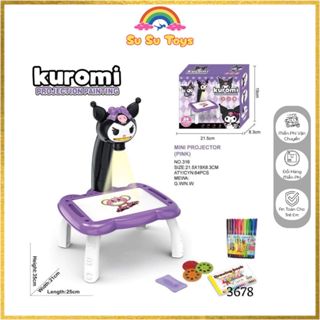  Đồ chơi Bàn chiếu hình tập vẽ Kuromi cho bé bộ đèn bàn thông minh chiếu hình Kuromi cho bé tập vẽ học tập 