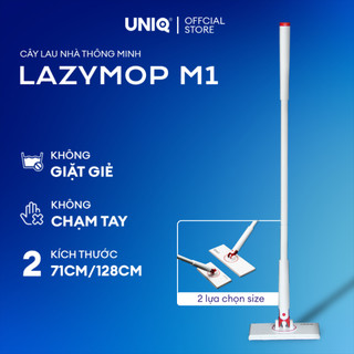  Cây lau nhà kẹp khăn UNIQ LazyMop M1 cay lau sàn lười thông minh xoay 360 độ đa năng lau kính trần nhà toilet bàn bếp 