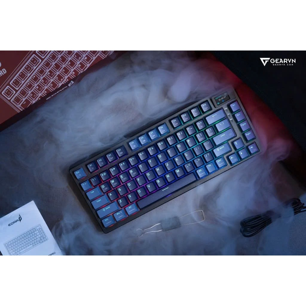 Bàn phím cơ E-Dra không dây EK375 PRO| Hotswap 5 pin| Keycap PBT| Led RGB| Bảo hành chính hãng 2 năm | BigBuy360 - bigbuy360.vn