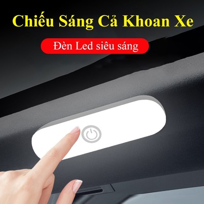 Đèn LED gắn trần ô tô MYT Đèn cảm biến dán trần xe hơi đèn led 3 mức độ siêu sáng chế độ sạc pin USB tiện lợi