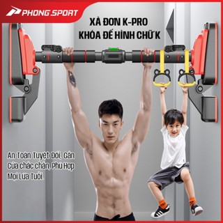 Xà đơn gắn cửa treo tường K-pro chịu tải 1500kg, tích hợp khóa an toàn, độ bám dính bề mặt tốt - Phongsport