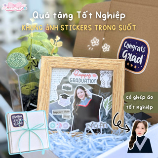 Khung ảnh TRONG SUỐT quà tặng Tốt Nghiệp Sticker cute